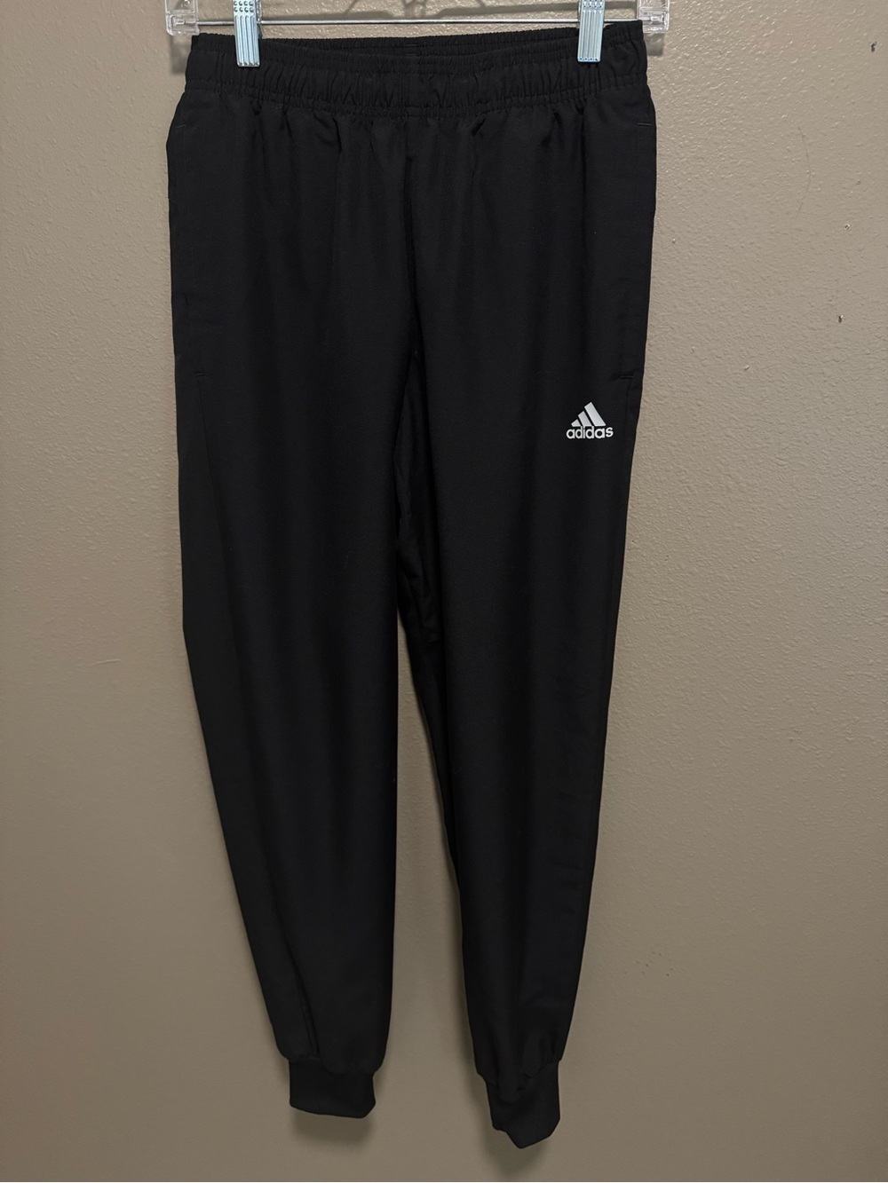 adidas Black Men’s Athletic Joggers with Logo